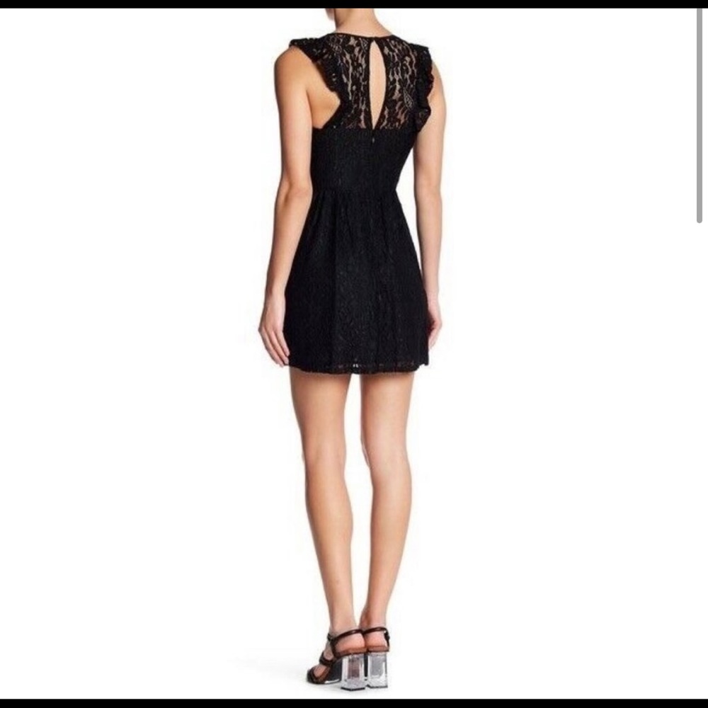 BCBGeneration Black Floral Lace Dress